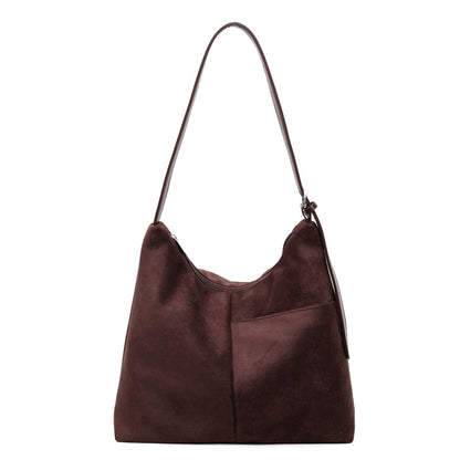 Suede-look High-capacity Versatile Crossbody Bag