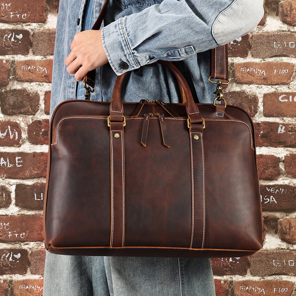 shoulder bag mens messenger bag first layer cowhide business briefcase