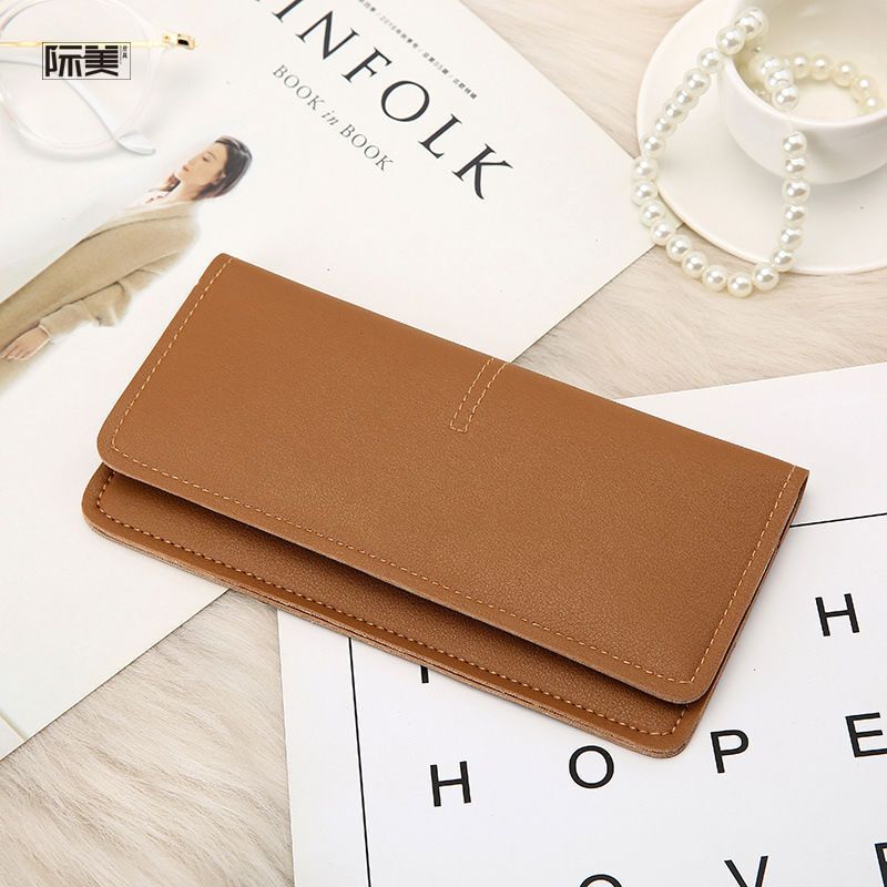 womens soft leather buckle wallet