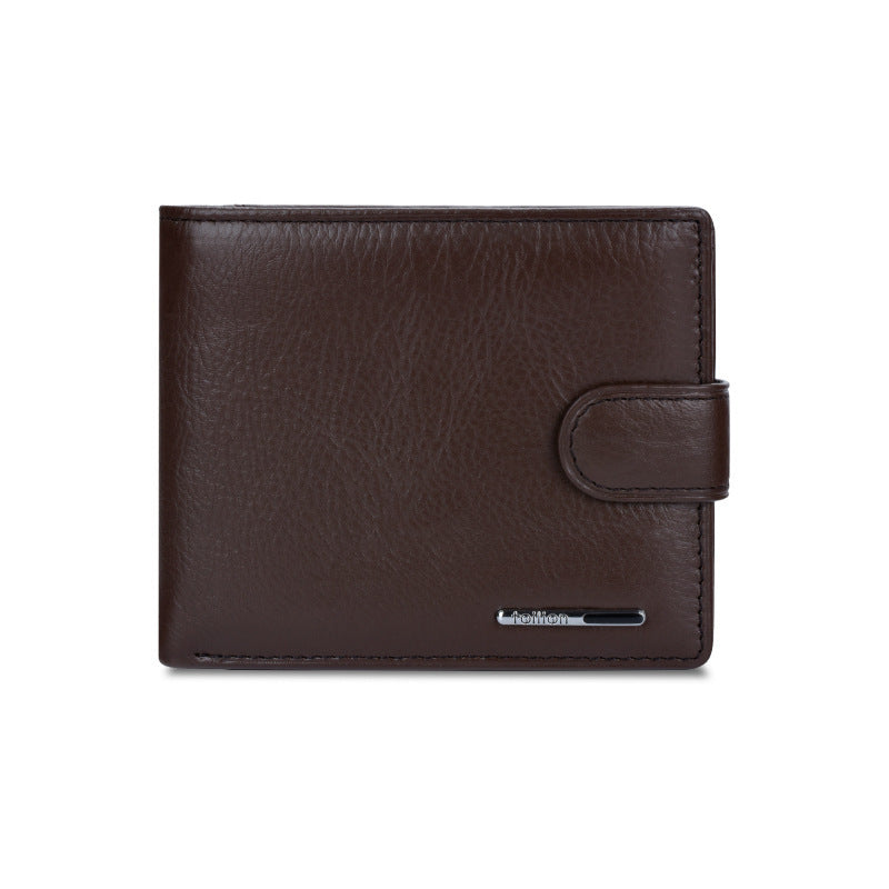 mens leather wallet multifunctional short men