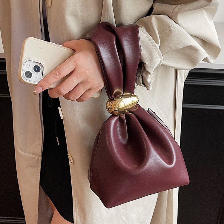 vintage crumpled mini bucket bag