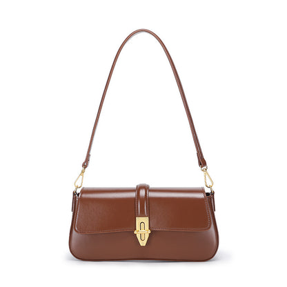 advanced texture wild baguette armpit crossbody leather womens bag