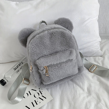 plush backpack autumn and winter new cute fashion