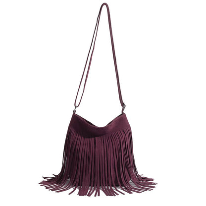 artistic tassel simple and popular shoulder bag