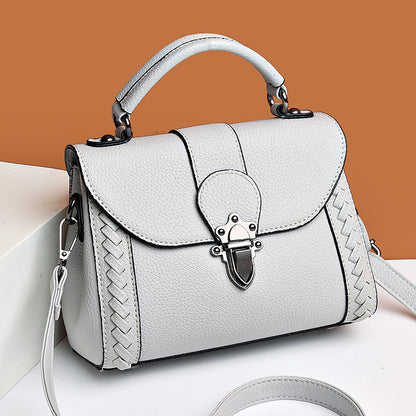 retro simple shoulder bag soft leather