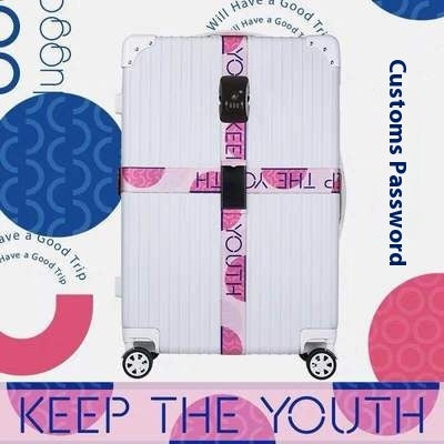 Password Lock Safety Belt Suitcase Band Trolley Case Packing Belt