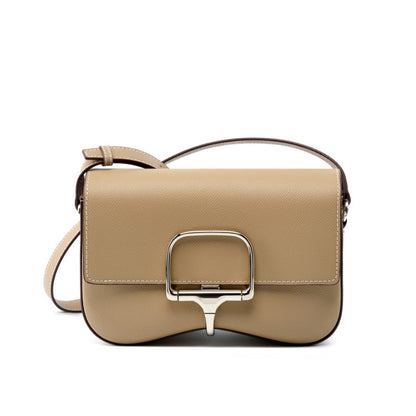 leather palm print shoulder messenger bag