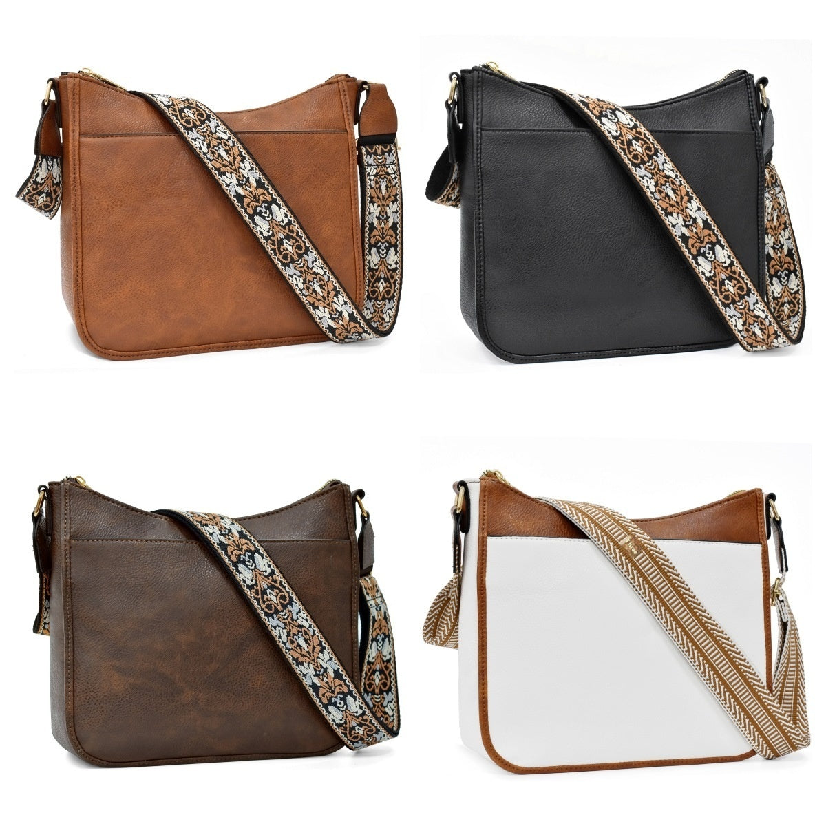 wide shoulder strap large capacity multi functional stitching shoulder bag