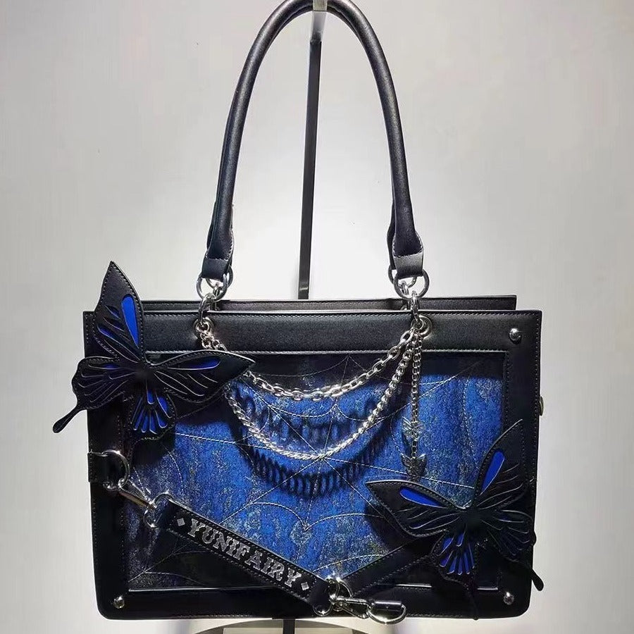 butterfly design womens large capacity handbag