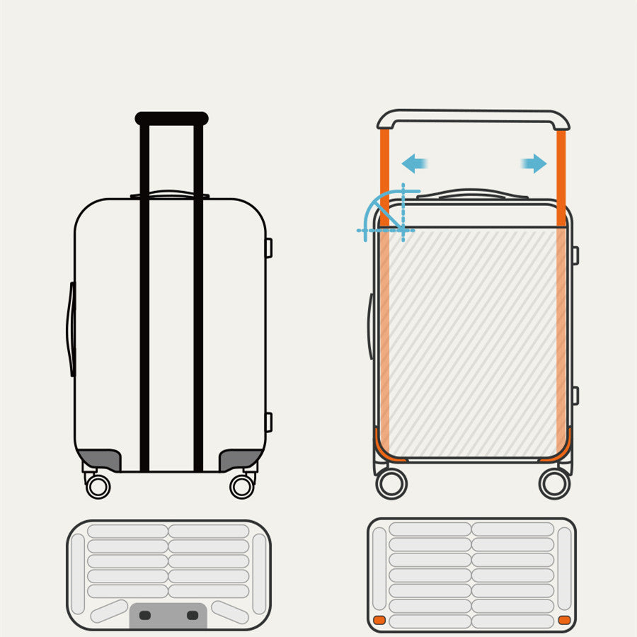 new wide trolley case with large capacity