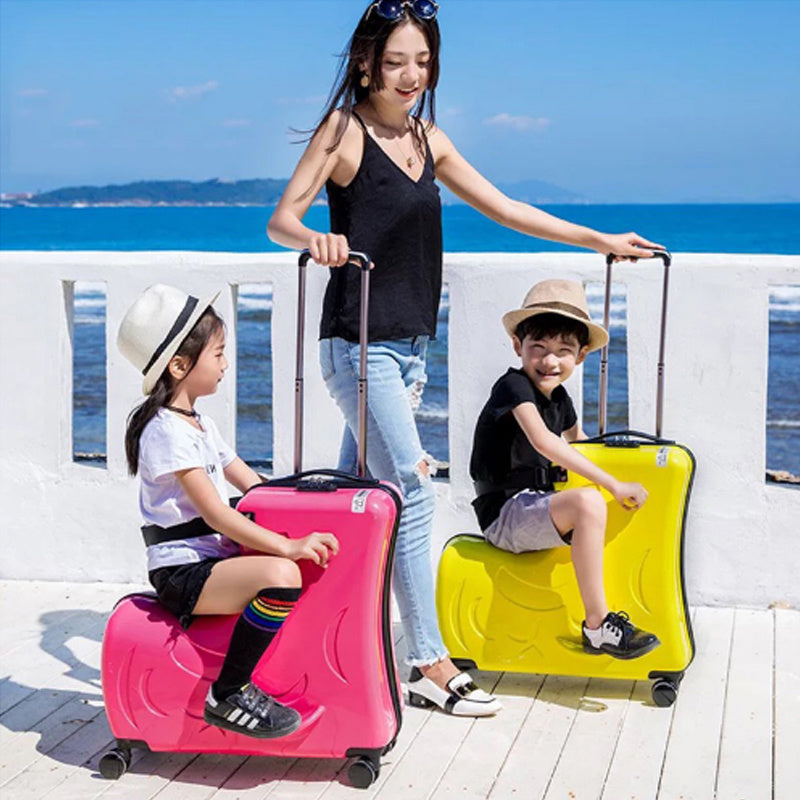 childrens riding suitcase trolley case