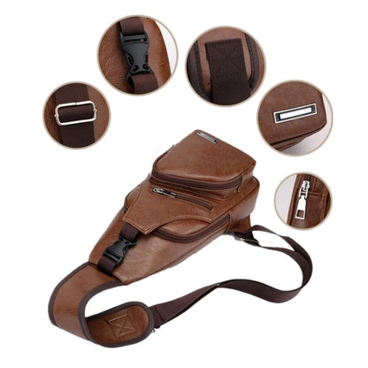 luxury brand messenger bag leather men chest bag vintage crossbody shoulder bag mens business sling bags male casual chest pack