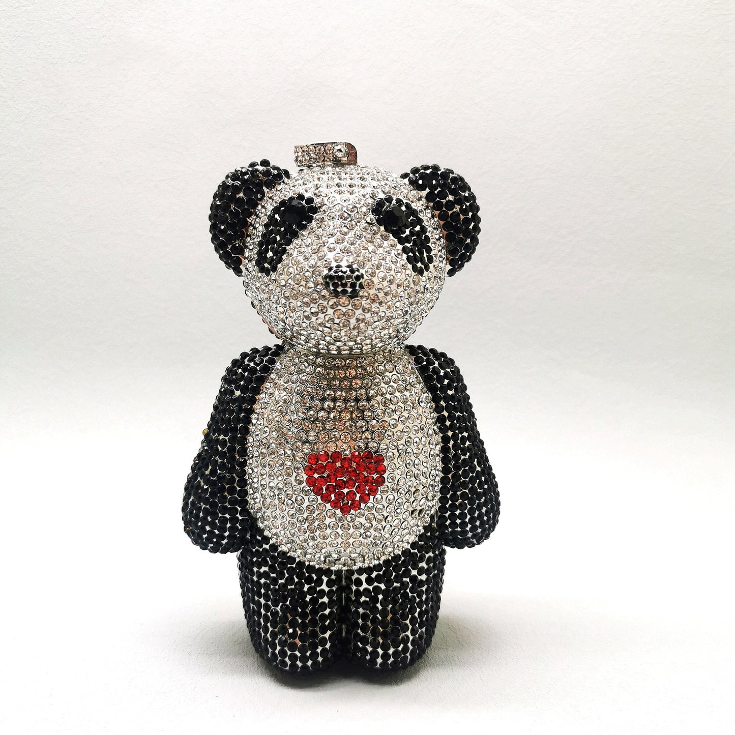 diamond bear shape rhinestone chain female key dinner bag