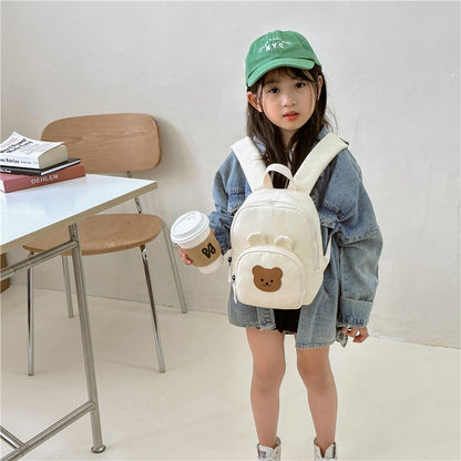 children backpack cartoon bunny girls color matching shoulders