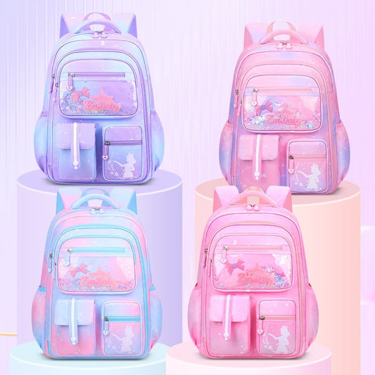 Cute Cartoon Large Capacity Spine Protection Children's Load Reducing Schoolbags