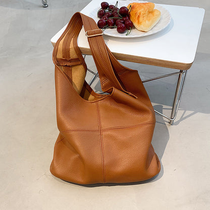 fashion female bag all match shoulder bag student soft surface bucket bag