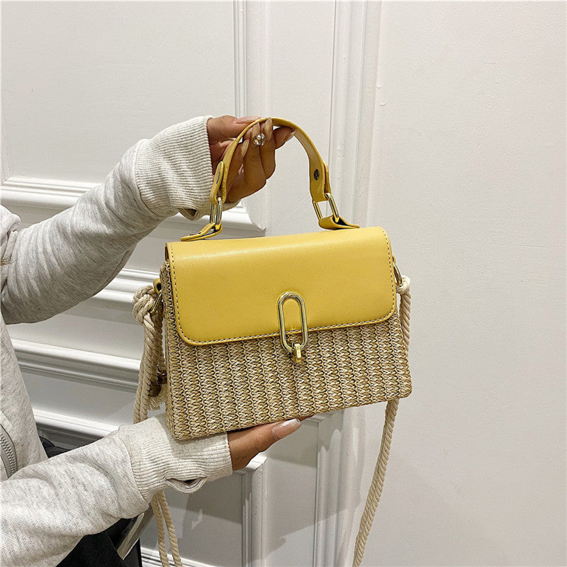 handbag western style one shoulder versatile woven bag