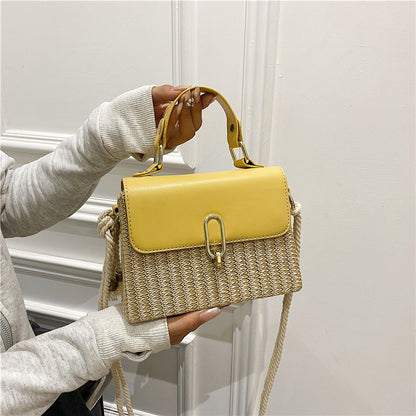 handbag western style one shoulder versatile woven bag