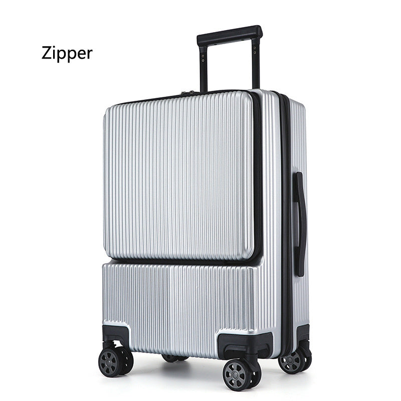 business front opening luggage trolley case rechargeable