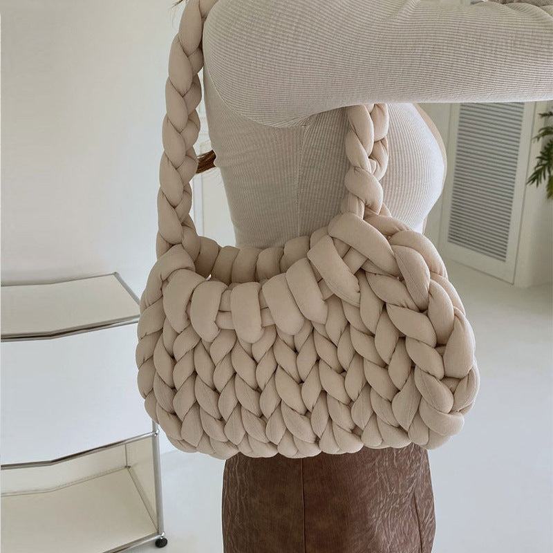 iceland wool hand braided twist braid hand bill shoulder bag