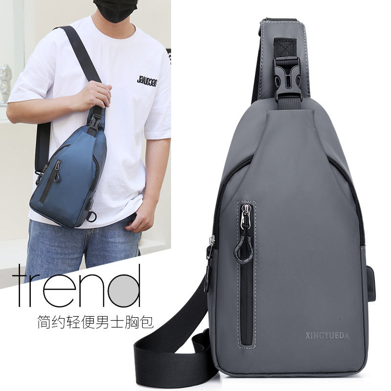 mens chest bag casual backpack sports function oblique shoulder fashion tactical single crossbody