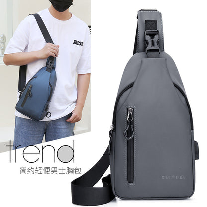 mens chest bag casual backpack sports function oblique shoulder fashion tactical single crossbody