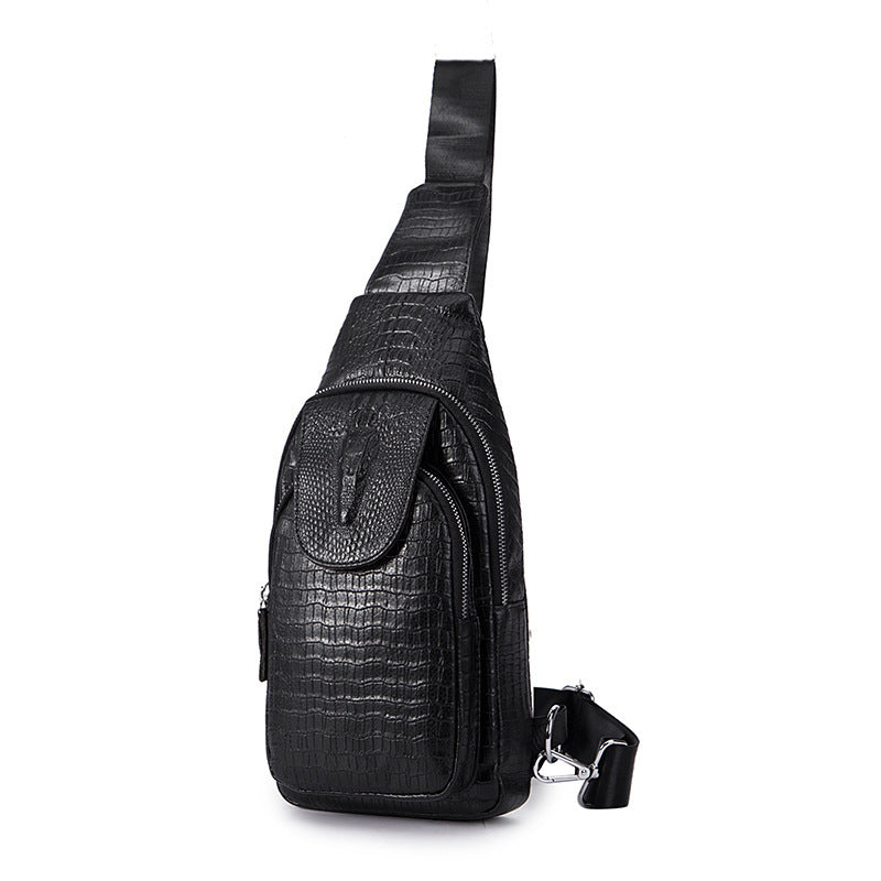 mens simple retro first layer cowhide messenger bag