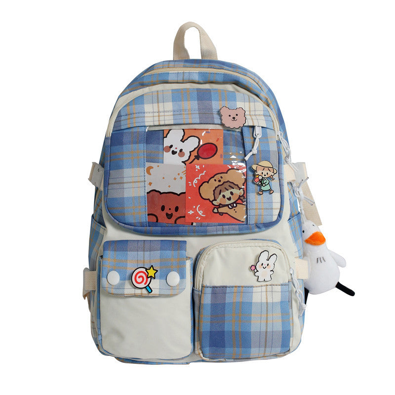 girl high school student junior school backpack