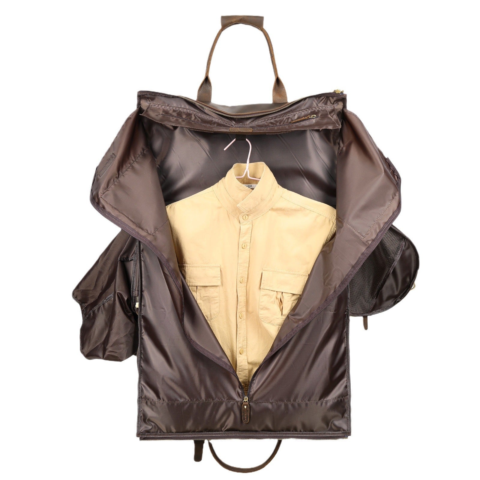 leather handheld portable travel bag