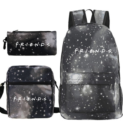 student shoulder bag pencil case three piece set