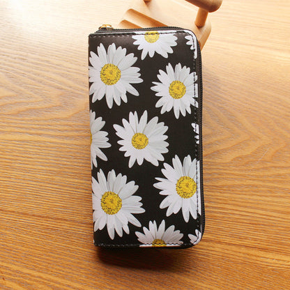 womens wallet sunflower print