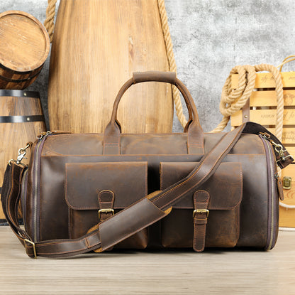 leather handheld portable travel bag