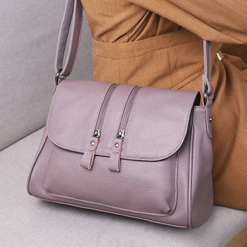 Leather Handbag Middle-aged Mother Soft Skin