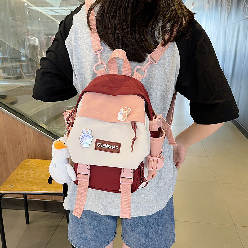 backpack korean style student multi pocket fashion backpack junior high school student college schoolbag