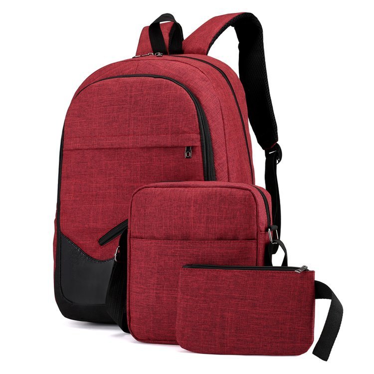 computer three piece college style student backpack men and women