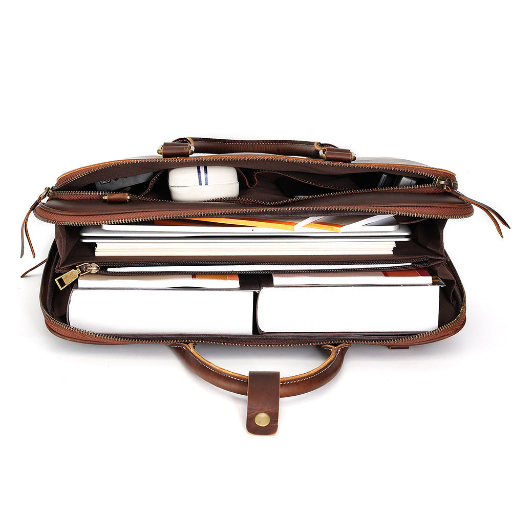 shoulder bag mens messenger bag first layer cowhide business briefcase