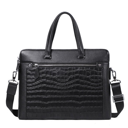 Double Zipper Compartment Briefcase For Men