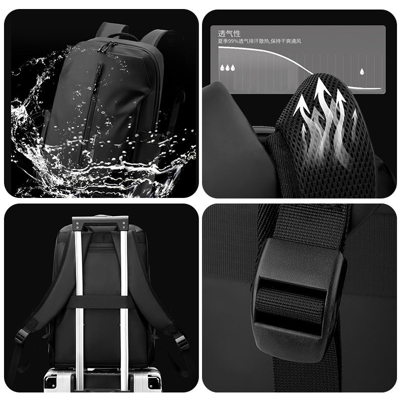 mens backpack all match fashion commuting 16 inch
