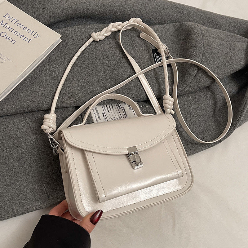 casual small square shoulder bag retro portable messenger handbags for women