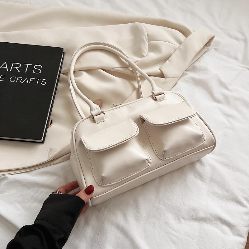 multi pocket design shoulder bag fashion versatile square handbags women underarm bags