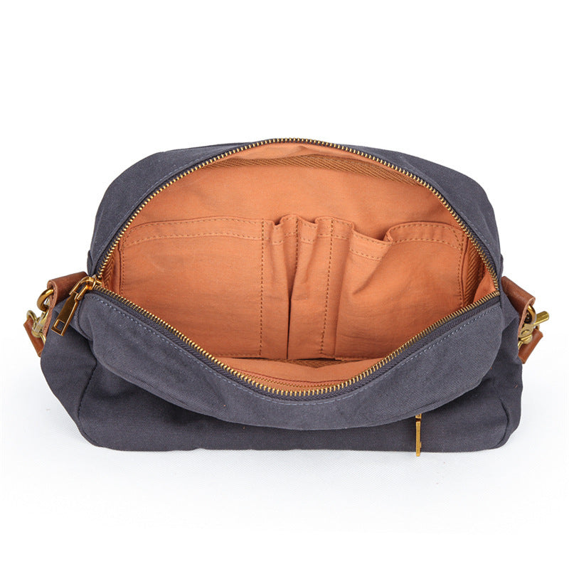 color blocked retro canvas shoulder crossbody bag