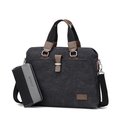 mens business casual oxford cloth handheld one shoulder canvas briefcase