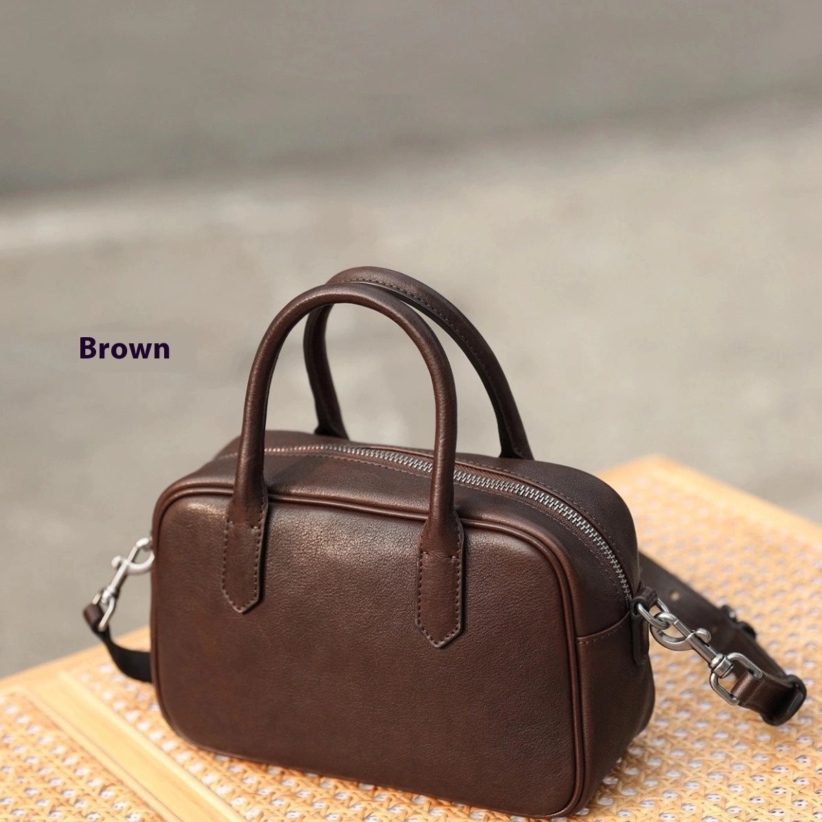 bowling bag fashion shoulder messenger handbag