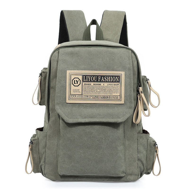 canvas leisure sports travel backpack