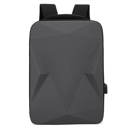 mens fashion personality laptop hard shell backpack