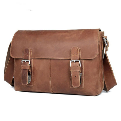 vintage leather crossbody bag for men