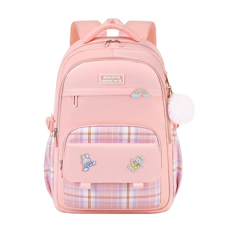Primary School Student Schoolbag Girls' Plaid Backpack