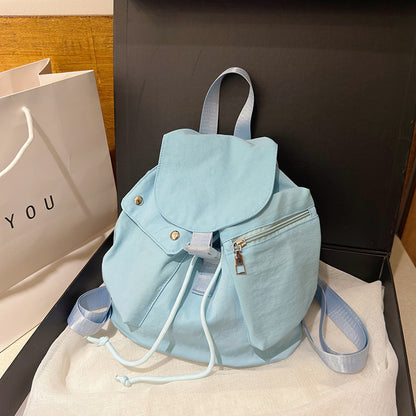 Casual Simple Ladies Travel Travel Nylon Cloth Solid Color