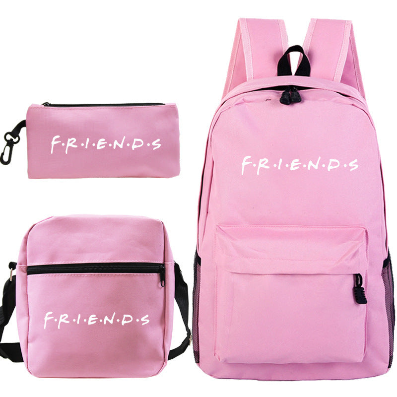 student shoulder bag pencil case three piece set