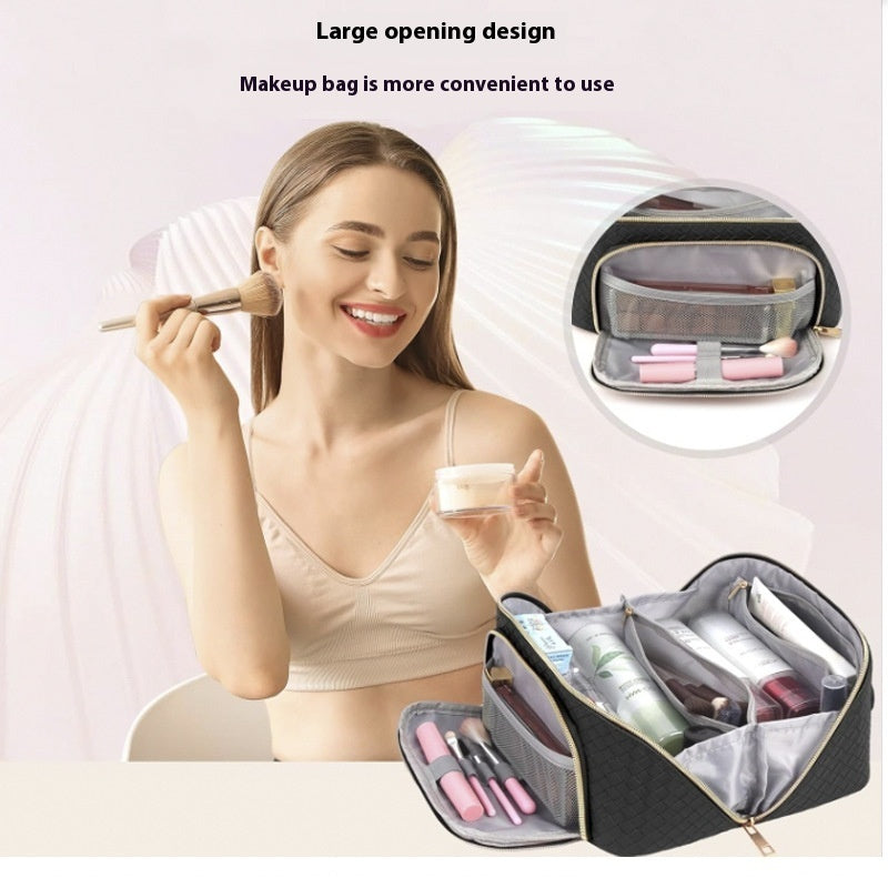 large capacity cosmetic bag portable waterproof makeup storage case women multifunction bathroom toiletries organizer pouch item